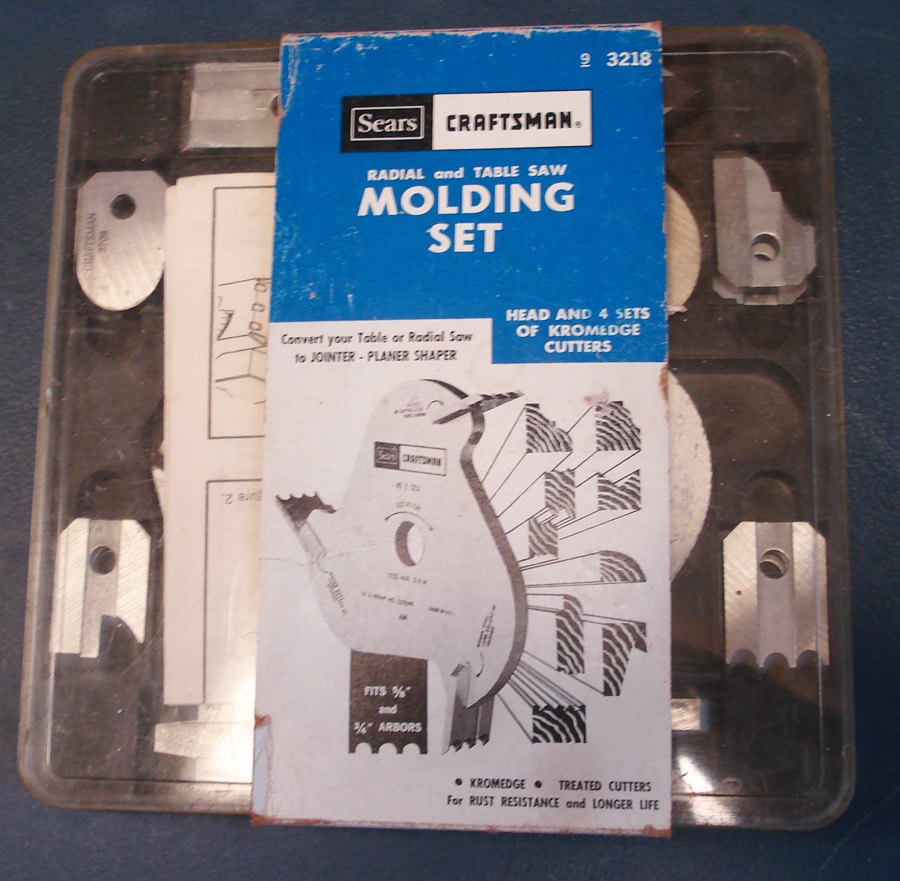 Sears Craftsman 93218 Triple Cutter Molding Head Set w extra cutters