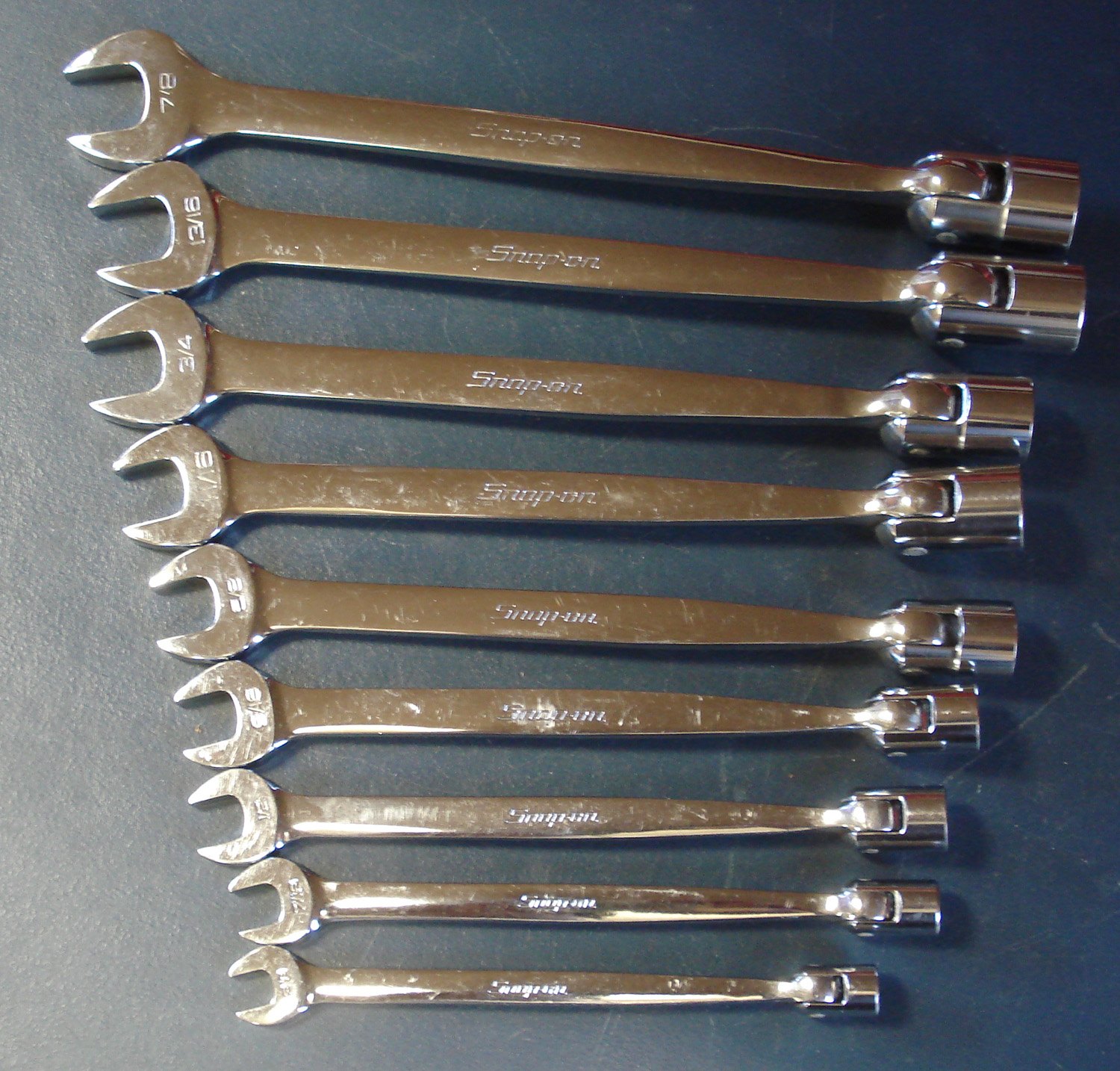 Snap On Combination FlexHead / Open End 12Point 7 Pc. Wrench Set Saltus eBay