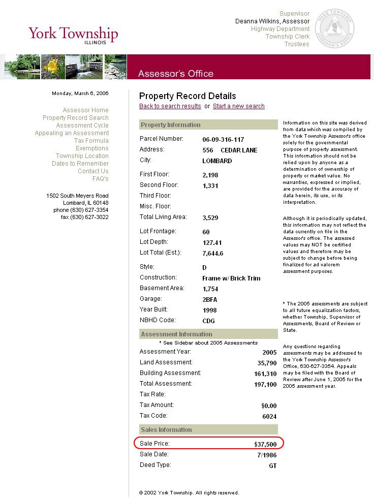 York Township Assessors office